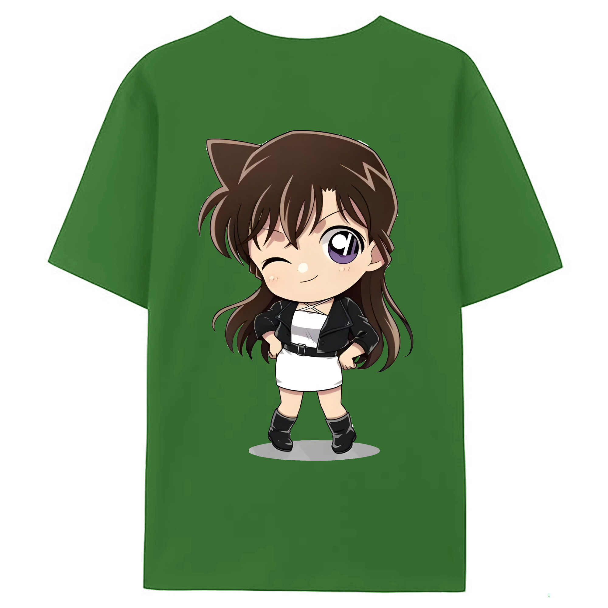 （画像用） 名探偵コナン 毛利 蘭 もうり らん、モーリ ラン Detective Conan Rachel Moore レディース半袖Tシャツ(バックプリント)